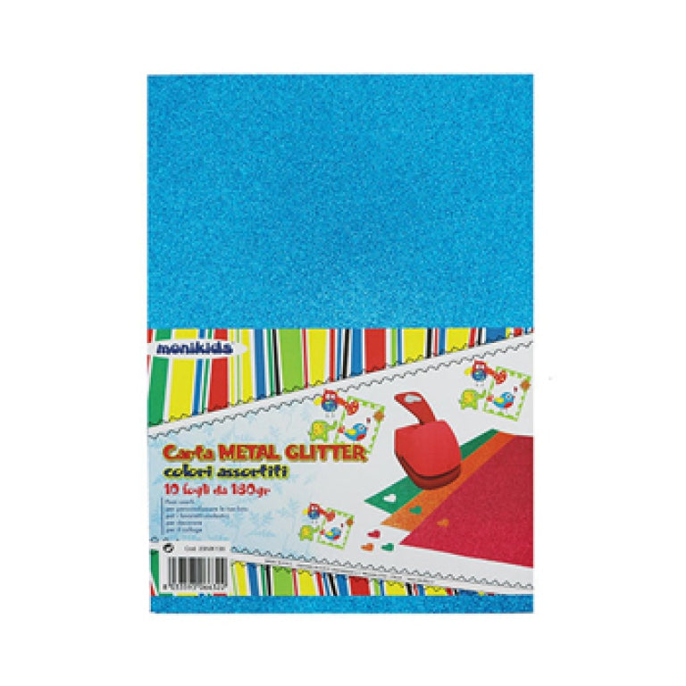 CARTA METAL GLITTER A4 180GR. ASS X10FG. 23NIK136