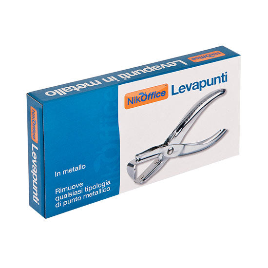 Levapunti NikOffice in ferro nichelato del colore nichelato in confezione da 1 Pz.