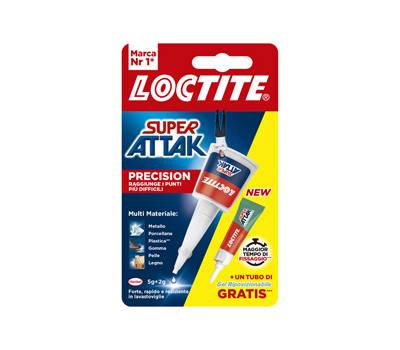 Colla Super Attak Precision - 5 gr + 2 gr - Gel Riposizionabile - Loctite - 2992501