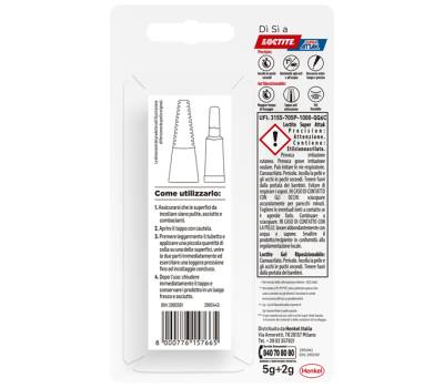 Colla Super Attak Precision - 5 gr + 2 gr - Gel Riposizionabile - Loctite - 2992501