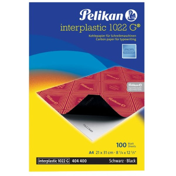 Carta carbone copiativa Pelikan formato 21 X 31 cm di color nero in confezione da 10 Pz.