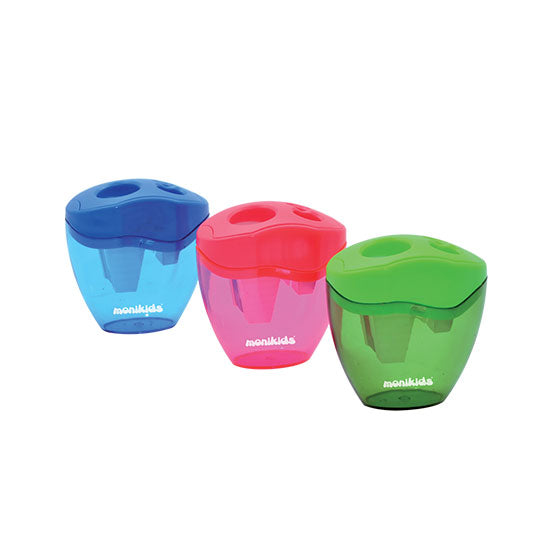 Temperamatite con serbatoio NikOffice grigio - 3 fori