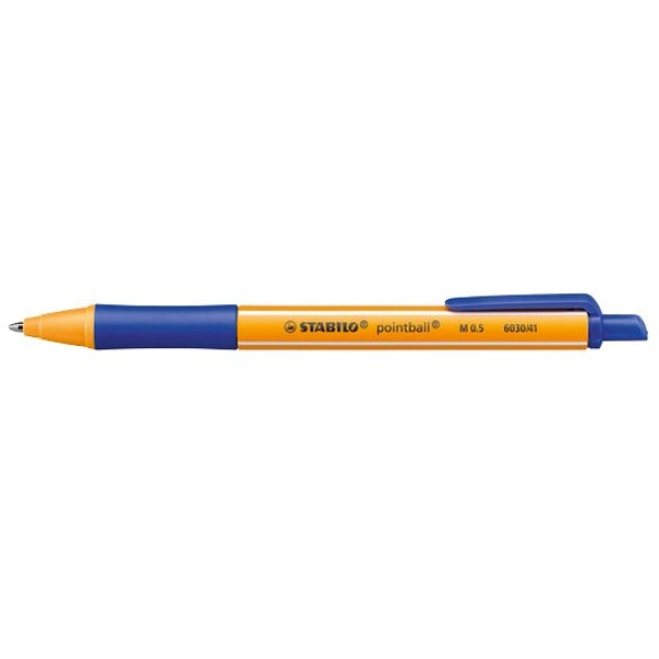 Penna a sfera a scatto ecologica Stabilo Pointball Blu - tratto 0,5 mm