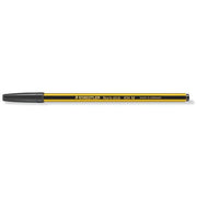 Penna a sfera con cappuccio Staedtler Noris Stick NERA - punta 1 mm - fusto giallo/nero - 1 PEZZO