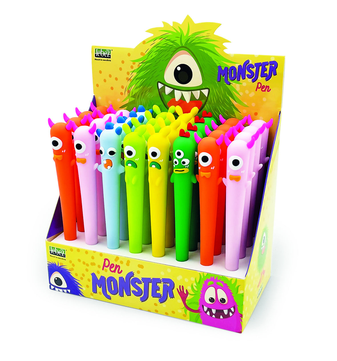 PENNA SFERA CON MONSTER LEBEZ  ASSORTITE- 1 PEZZO