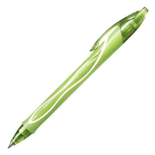 Penna gel a scatto Bic Gelocity Quick Dry Verde Chiaro - tratto 0,30 mm