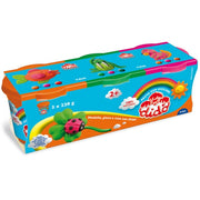 Tris barattoli dido' 220gr verde-arancio-magenta