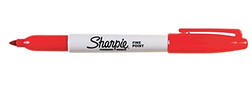Marcatore permanente Sharpie Fine rosso punta fine 1 mm . 1 PEZZO