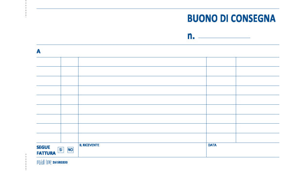 BLOCCO BUONO DI CONSEGNA 3 COPIE AUTORICALCANTI  MODUL-TIME