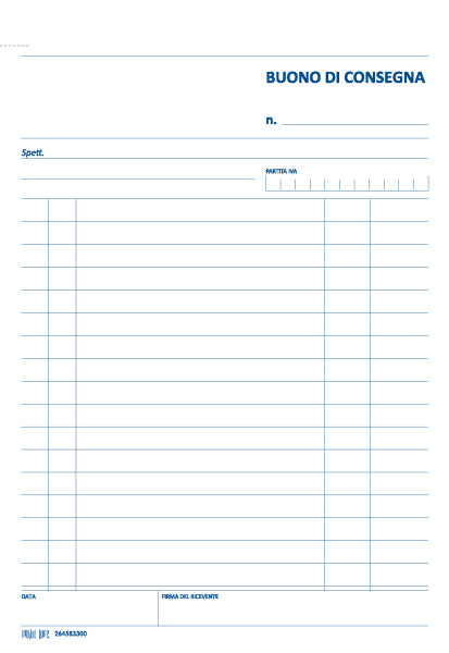 BLOCCO BUONO CONSEGNA A5 3 COPIE  MODUL-TIME