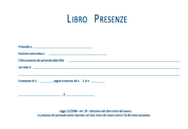 REGISTRO PRESENZE MENSILI  MODUL-TIME