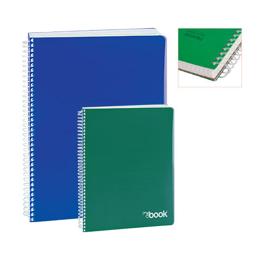 QUADERNO A4 SPIRALATO IN PP 144 FOGLI CON FORI NIKOFFICE 5 MM - 1 PEZZO