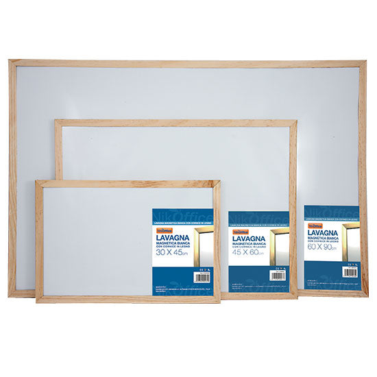 Lavagna Magnetica con cornice in legno 45x60 cm NikOffice