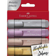 Evidenziatore Faber Castell Bustina con 4 evidenziatori Textliner 1546 Metallic