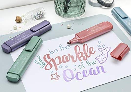 Evidenziatore Faber Castell Bustina con 8 evidenziatori Textliner 1546 Metallic
