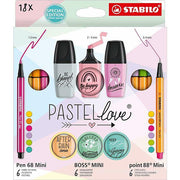 STABILO MINI WORLD PASTEL SET18PZ(6 FINELINER MINI,6 PENNARELLI MINI,6 EVIDENZIATORI MINI)