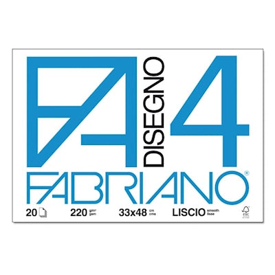 Blocco disegno 33x48 liscio Fabriano F4 (220 gr) - 20 fogli