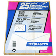 Buste gialle 18x24 cm Blasetti 0540 gommata (80 gr) - (conf. 25)