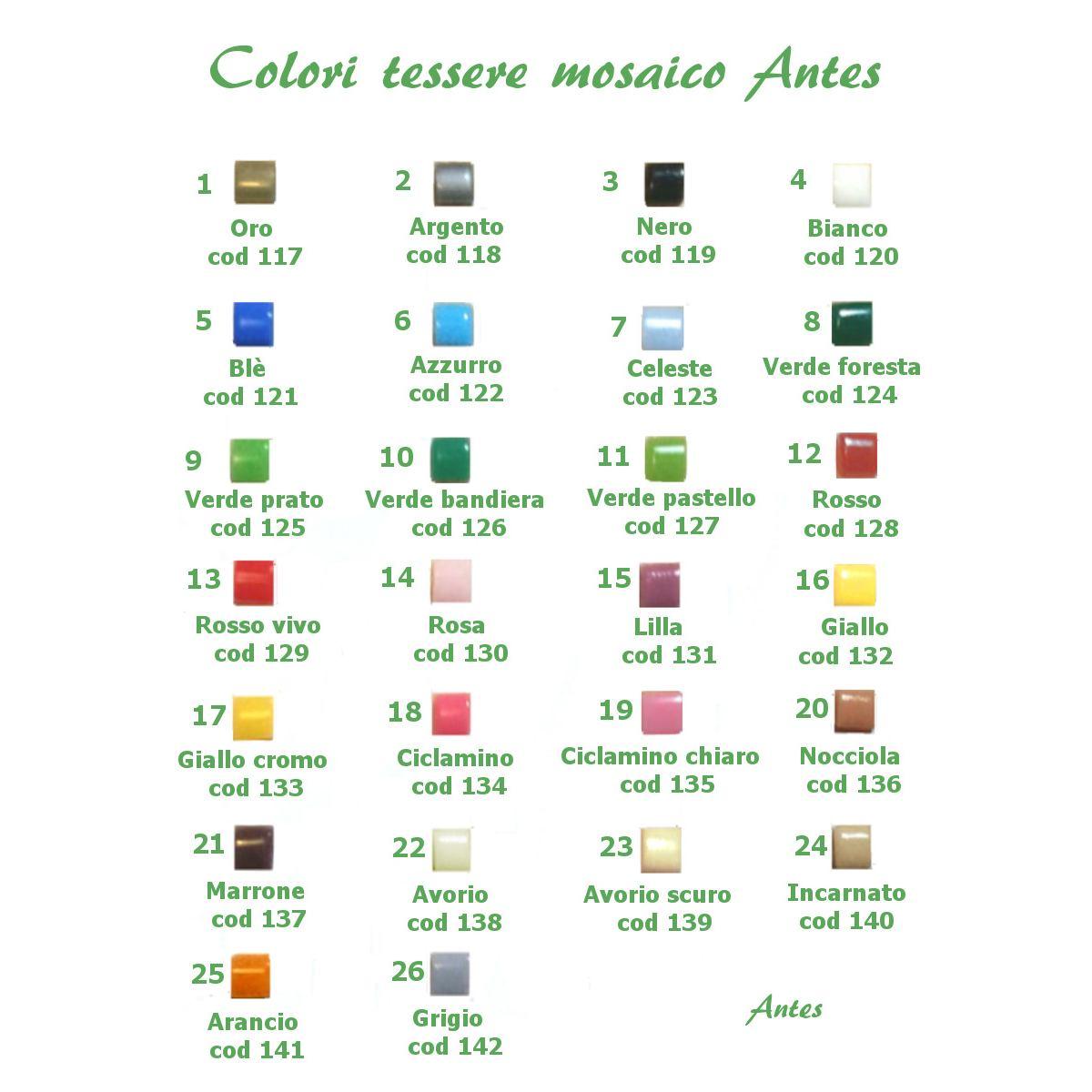 ANTES  Astuccio  Tessere Mosaico Jolly - N. 4 colore  BIANCO