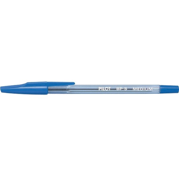 Penna a sfera con cappuccio Pilot BP-S blu - tratto 0,31 mm - fusto blu