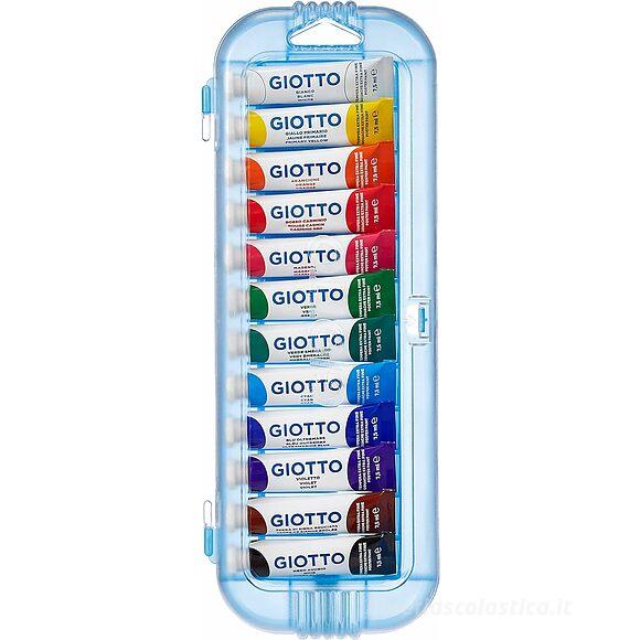Tempera in tubetto Giotto colori assortiti - età 3+ - 7,5 ml (conf. 12)