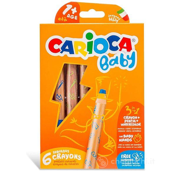 PASTELLI CARIOCA BABY 3 IN 1 - 6 PZ