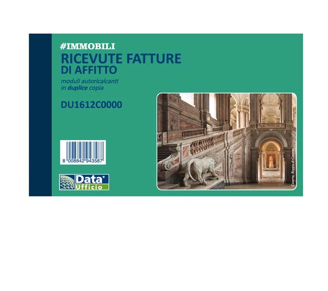 Blocco ricevute di Affitto - 50-50 copie autoricalcanti DATA UFFICIO
