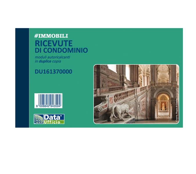 Blocco ricevute condominio - 50-50 copie autoricalcanti DATA UFFICIO