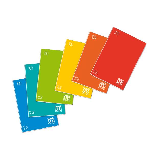 Quaderno  A4 Blasetti rigatura RIGO B  - ONE COLOR 100 GR colori assortiti