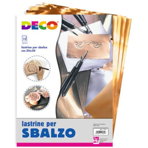 Lastrine in alluminio e rame CWR spessore 1,2 mm misura 30x30- 1 pezzo