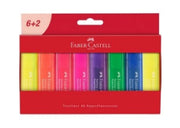 Evidenziatore Faber Castell Textliner Superfluo colori assortiti - tratto 1-5 mm (conf. 6+2)