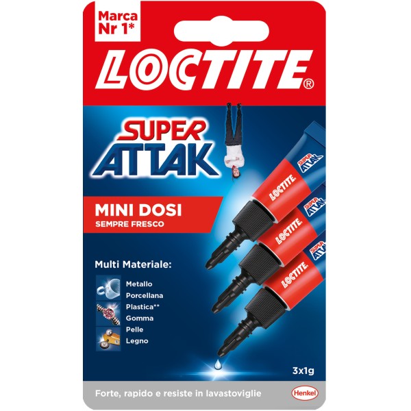 Colla Super Attak - 1 gr - trasparente - Loctite - conf. 3 pz