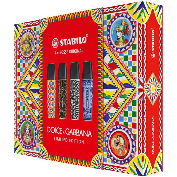 Stabilo Boss Original per Dolce&Gabbana - colori assortiti – Stabilo Edizione Limitata - cofanetto 4 evidenziatori