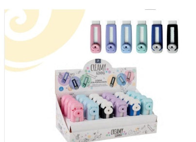 Gomma con portagomma Creamy - 1 Pezzo