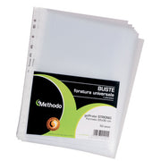 Buste forate trasparenti A4 METHODO Superior alto spessore - liscia 22x30 cm (conf. 50) (Copia)