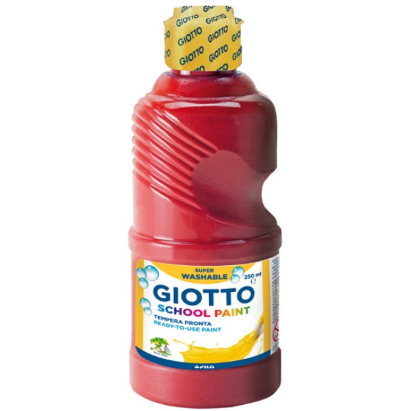 TEMPERA PRONTA LAVABILE GIOTTO  250 ML  ROSSO