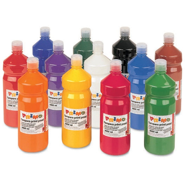 Tempera brillante in bottiglia in PET Primo Primi Passi 1000 ml rosso vermiglio