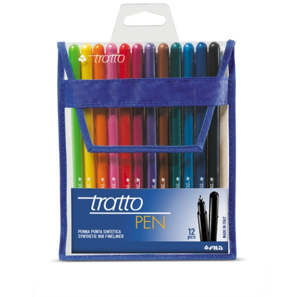 Penna punta in fibra Tratto Pen COLORI ASSORTITI - 0,5 mm - CONF. 12 PEZZI