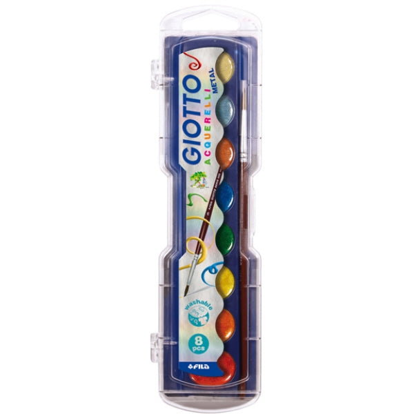Colori acquerelli metal in 8 colori giotto  - 1 pezzo