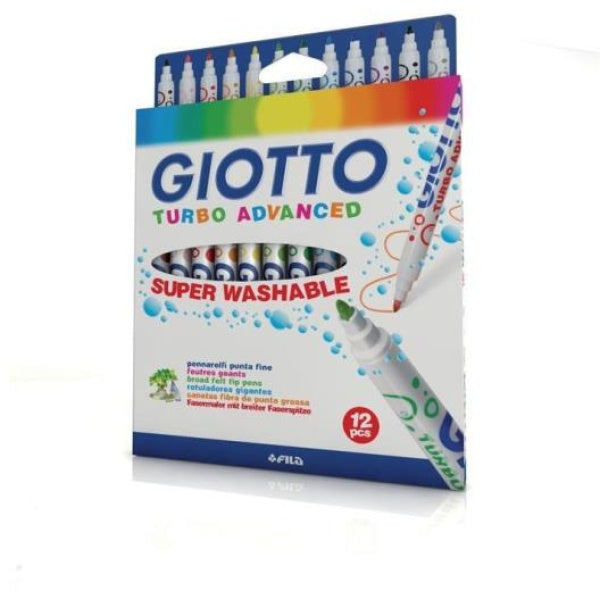 Pennarelli lavabili Giotto Turbo Advanced 12 pezzi