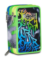 Astuccio scuola Seven 3 zip Sprint Paint Boy