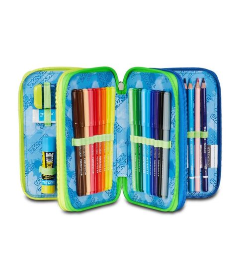 Astuccio scuola Seven 3 zip Sprint Paint Boy
