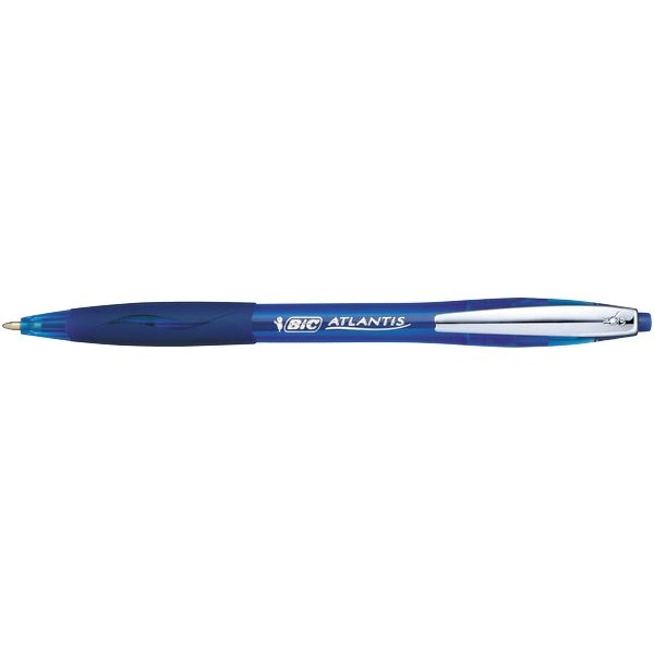 Penna a sfera a scatto Bic Atlantis 1.0 Metal Clip Blu