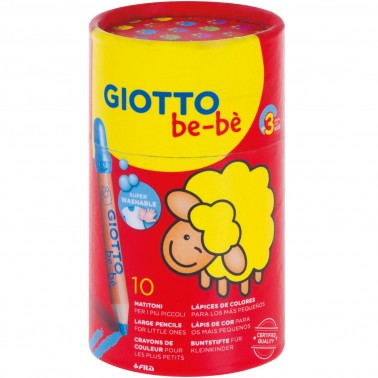 BARATTOLO 10 PASTELLI LEGNO GIOTTO BE-BE' FILA - 1 PEZZO