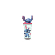 Stitch Bicchiere 3D con Figurina e Cannuccia Bambini