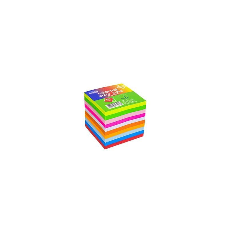 Cubo in carta colorata collato su 1 lato 90x90x90 mm  Iternet - 800 fogli - 1 pezzo