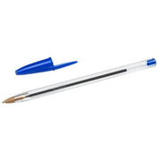 Penna a sfera con cappuccio Bic Cristal Blu - tratto 1 mm. 1 pezzo