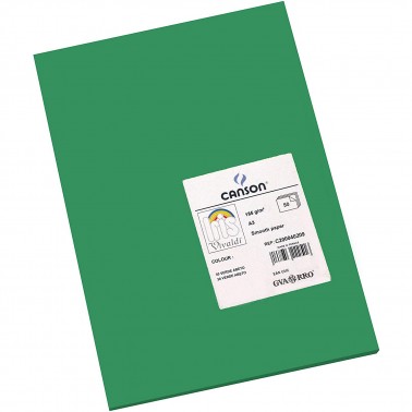 CARTONCINO VIVALDI CANSON 185 GMQ 50 FOGLI A4 VERDE VIVO conf. 50 pz
