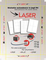 Etichette multiuso bianche  su A4 - Misura 70X37 mm