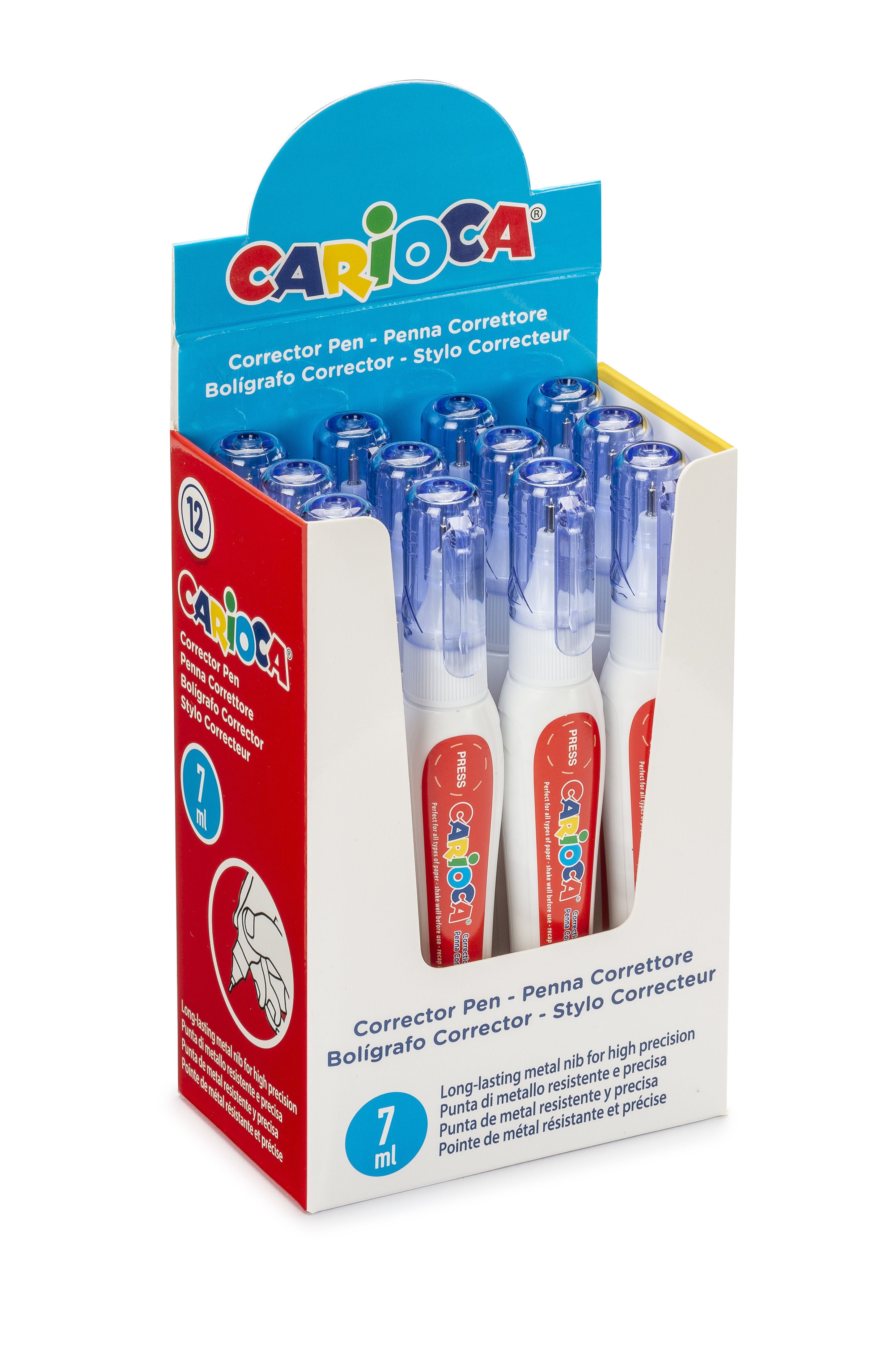 Correttore a penna Carioca 7 ml. 12 Pezzi
